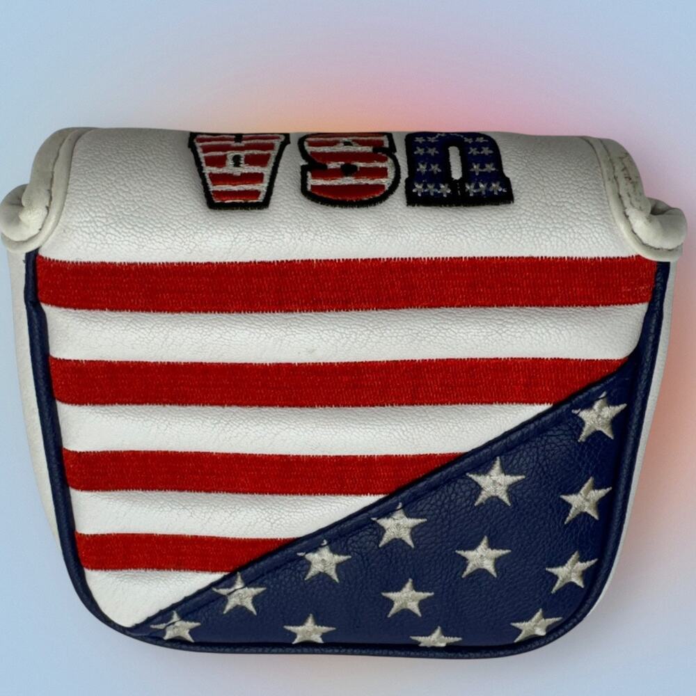 USA STARS AND STRIPES Mallet Style Putter Headcover RED WHITE BLUE